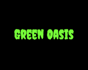 Green Creepy Slime Font logo design