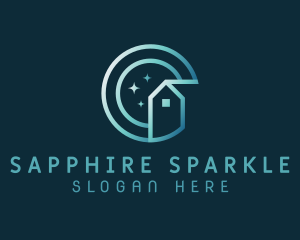 Sparkle House Cleaning logo design