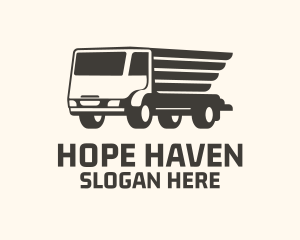 Dump Truck - Wing Truck Cargo logo design
