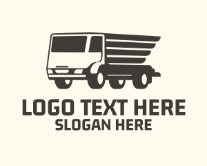 Quick - Wing Truck Cargo logo design