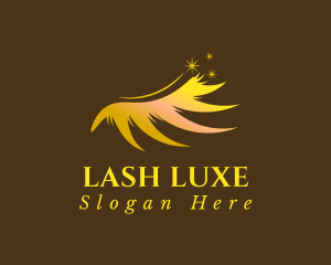 Golden Eyelash Extensions logo design