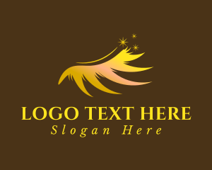Luxury - Golden Eyelash Extensions logo design