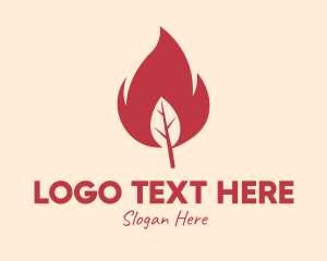 Red Fire Leaf Logo