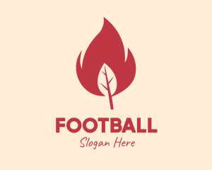 Hot - Red Fire Leaf logo design