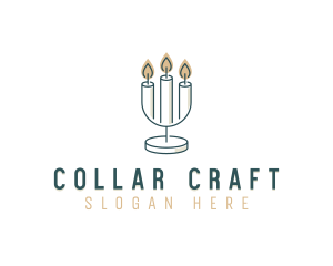 Candle Decor Candelabra logo design