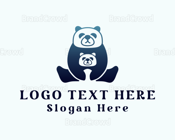 Gradient Panda Animal Logo
