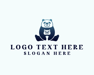 Panda - Gradient Panda Animal logo design