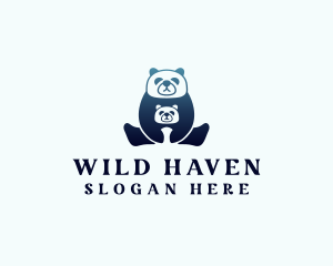 Gradient Panda Animal  logo design