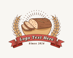 Badge - Wheat Bread Loaf Bakery logo design