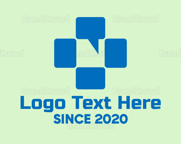 Cross Chat Bubble Logo