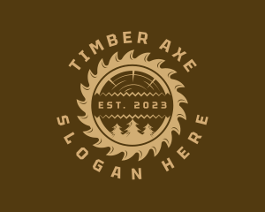 Woodwork Lumber Sawmill logo design