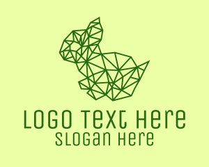 Geometrical - Simple Rodent Line Art logo design