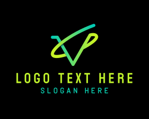 Letter V - Cyber Orbit Technology logo design