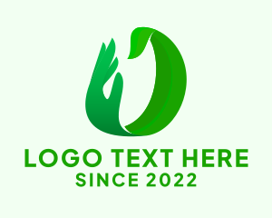 Green - Botanical Gardening Hand logo design
