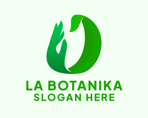 Botanical Gardening Hand  Logo
