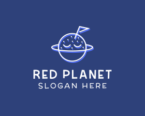 Planet Orbit Flag logo design