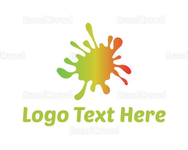 Gradient Paint Splatter Logo