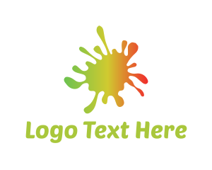 Paint - Gradient Paint Splatter logo design