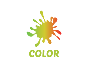 Gradient Paint Splatter Logo