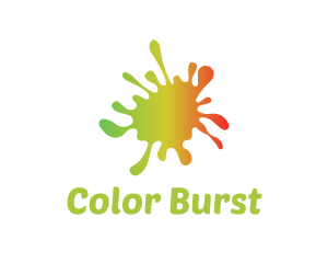 Gradient Paint Splatter logo design