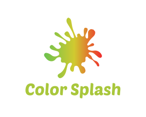 Gradient Paint Splatter logo design