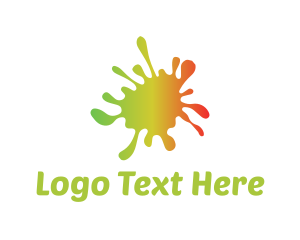 Gradient Paint Splatter Logo