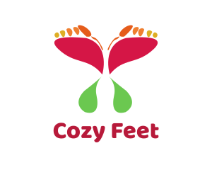 Butterfly Feet Spa logo design