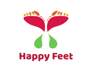 Butterfly Feet Spa logo design