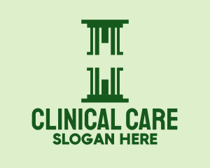 Green Medical Pillar  logo design