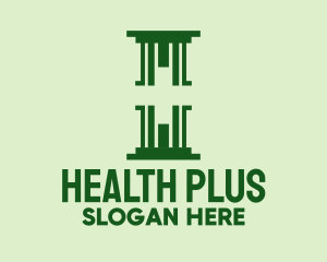 Green Medical Pillar  logo design