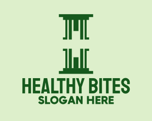 Green Medical Pillar  logo design