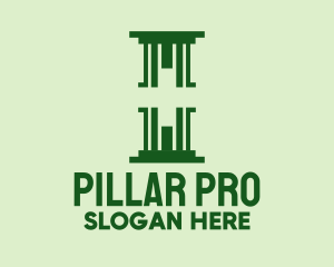 Green Medical Pillar  logo design