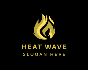 Heat - Heat Fire Flame logo design