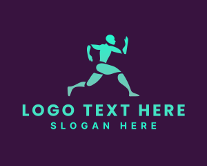 Running - Running Robotic Human logo design