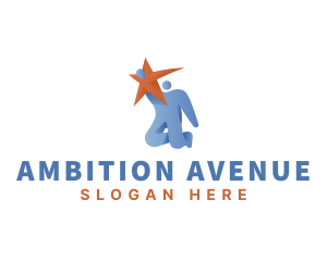 Ambition - Person Leader Achievement logo design