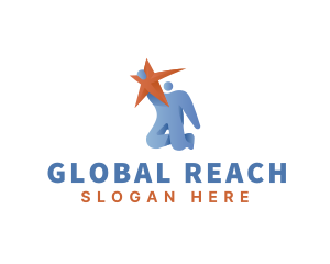 Reach - Person Leader Achievement logo design