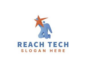 Reach - Person Leader Achievement logo design