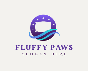 Fluffy - Night Pillow Wave logo design
