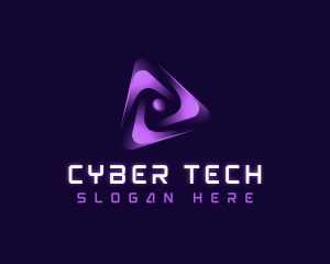 Cyber - Cyber AI Triangle logo design