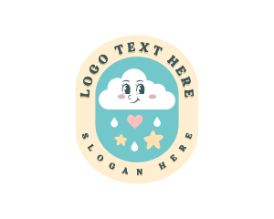 Daycare - Baby Cloud Rain logo design