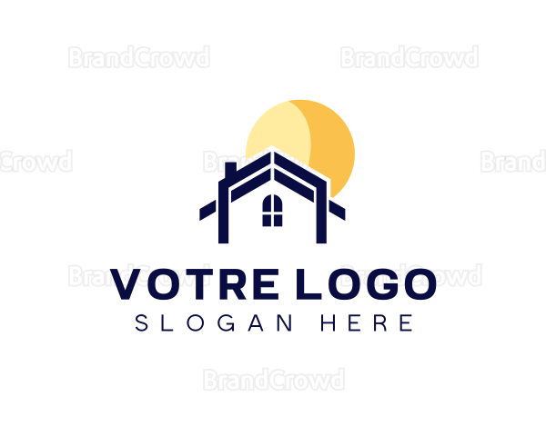 Residential Roofing House Logo