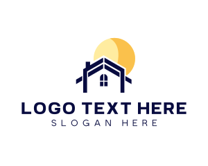 Home Repair - Residential Roofing House logo design