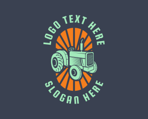 Farming Retro Tractor Logo