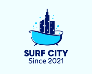 Bathtub City Wash logo design