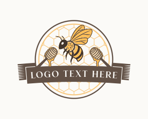 Beekeeper - Wild Honey Bee logo design