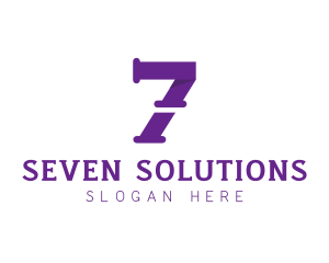 Seven - Plumbing Pipe Number 7 logo design