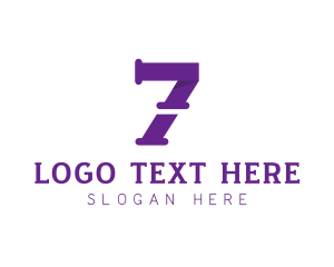 Seven - Plumbing Pipe Number 7 logo design