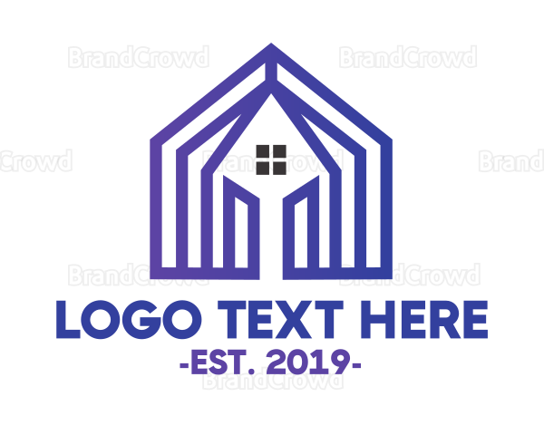 Blue House Pattern Logo