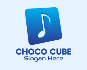 Blue Gradient Musical Note Logo