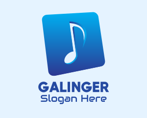 Streaming App - Blue Gradient Musical Note logo design